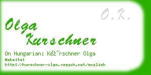 olga kurschner business card
